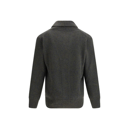 Brooksfield Virgin Wool Shawl-Collar Cardigan