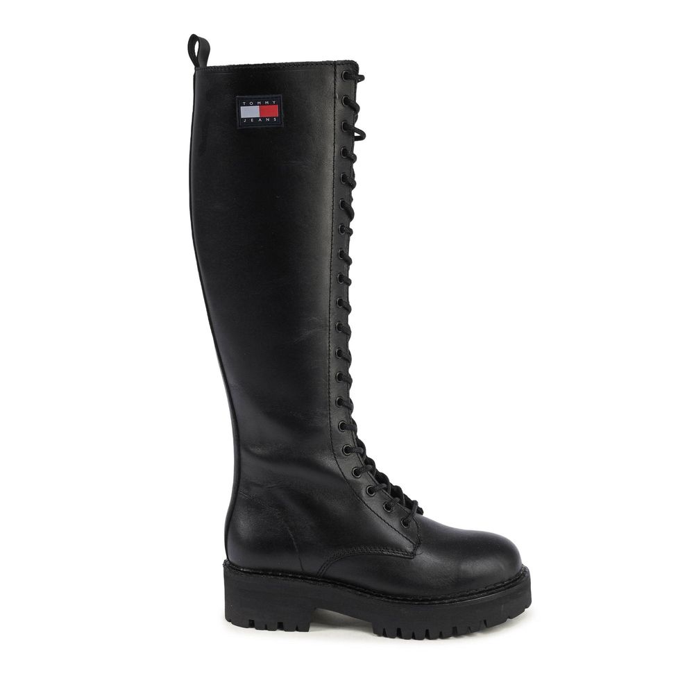 Tommy Hilfiger Black Leather Boot