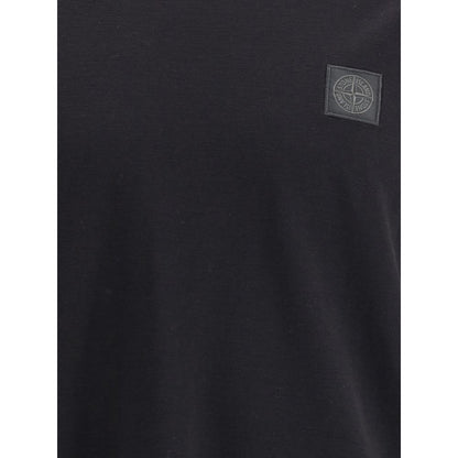Stone Island Crew-neck T-shirt with monochrome compass logo