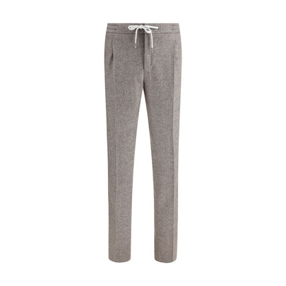 PT Torino Brown Fleece Wool Casual Pants