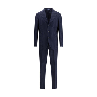 Gi Capri Blue Fleece Wool Two-Piece Suit