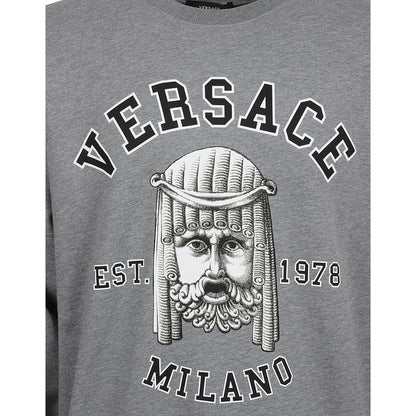 Versace Gray Cotton Sweatshirt