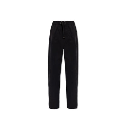 Versace Black Cotton Casual Pants