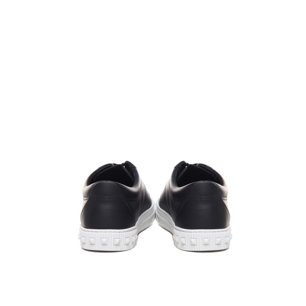 Valentino Garavani Black Calfskin Low Top Sneakers