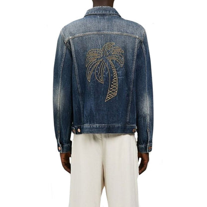 Palm Angels Blue Cotton Denim Jacket