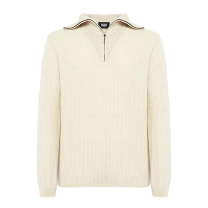 Alpha Studio White Cashmere Sweater