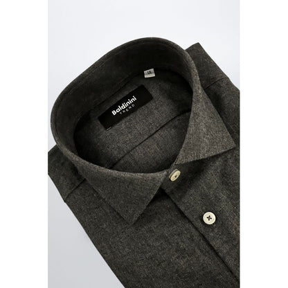 Baldinini Trend Gray Cotton Shirt