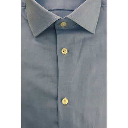 Baldinini Trend Light Blue Cotton Shirt