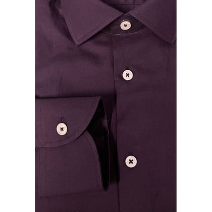 Baldinini Trend Purple Cotton Shirt