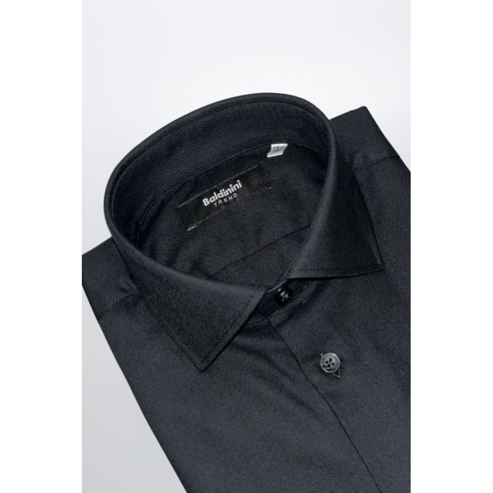 Baldinini Trend Black Cotton Shirt