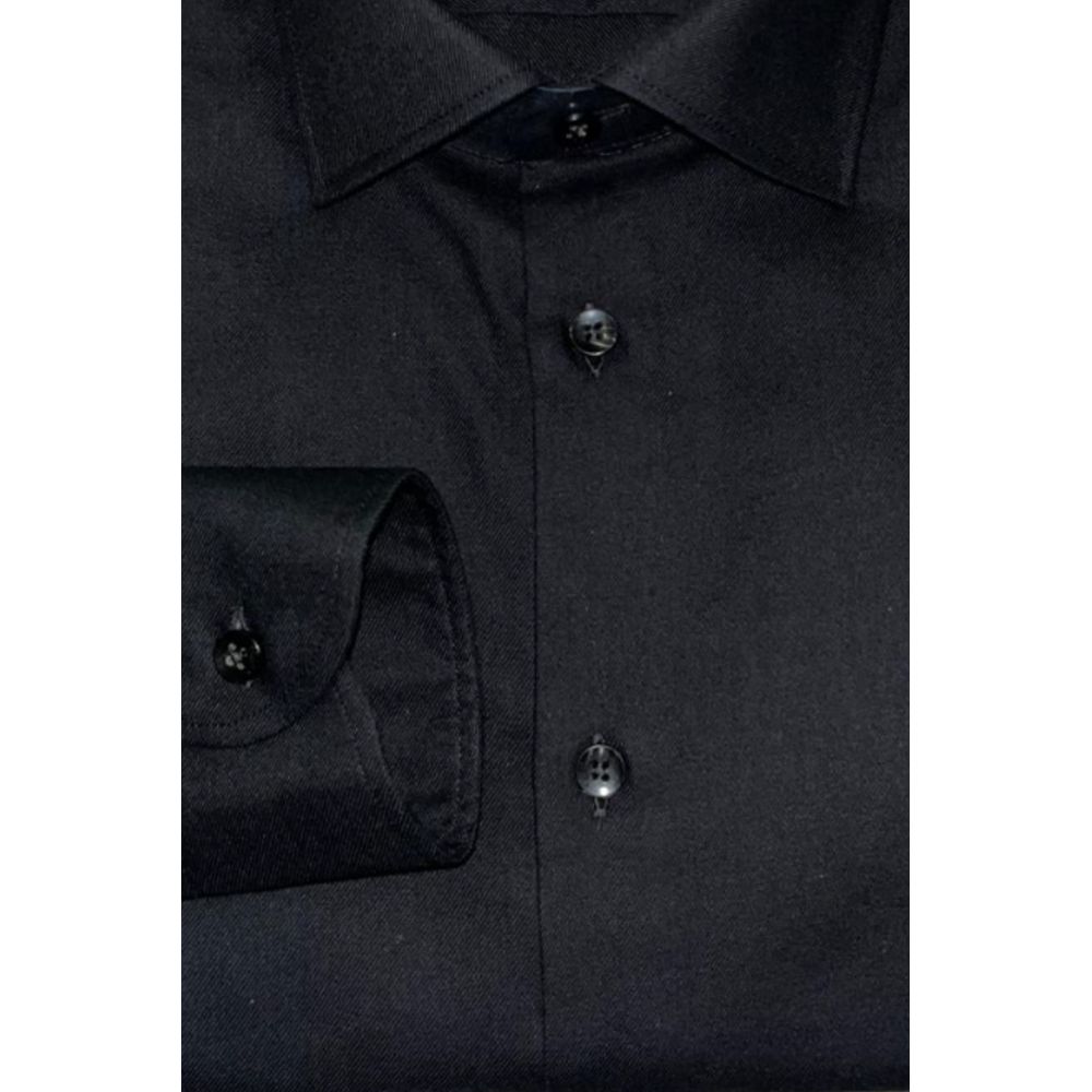 Baldinini Trend Black Cotton Shirt