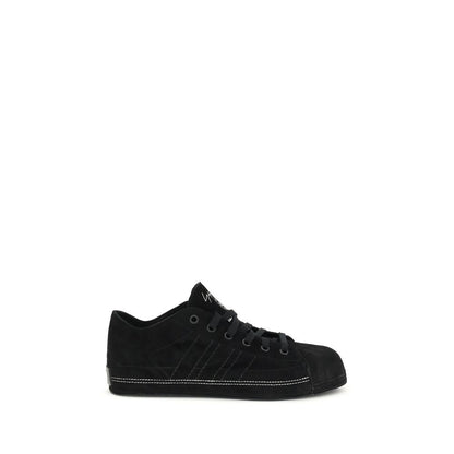 Y-3 Black Leather Low Top Sneakers