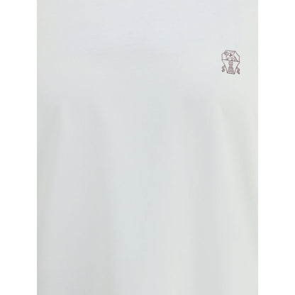 Brunello Cucinelli White Cotton T-Shirt