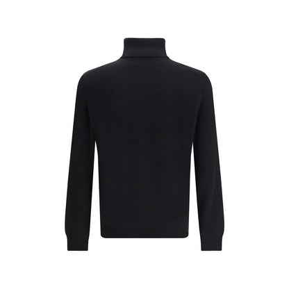 Aragona Cashmere Black Merino Wool Turtleneck