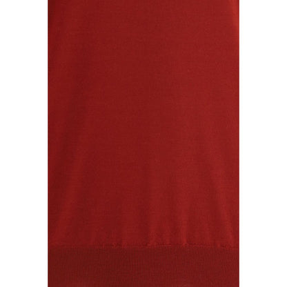 Brunello Cucinelli Red Fleece Wool Sweatshirt