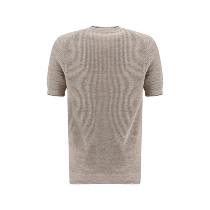 Brunello Cucinelli Beige Linen T-Shirt