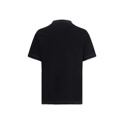 Brunello Cucinelli Black Cotton T-Shirt