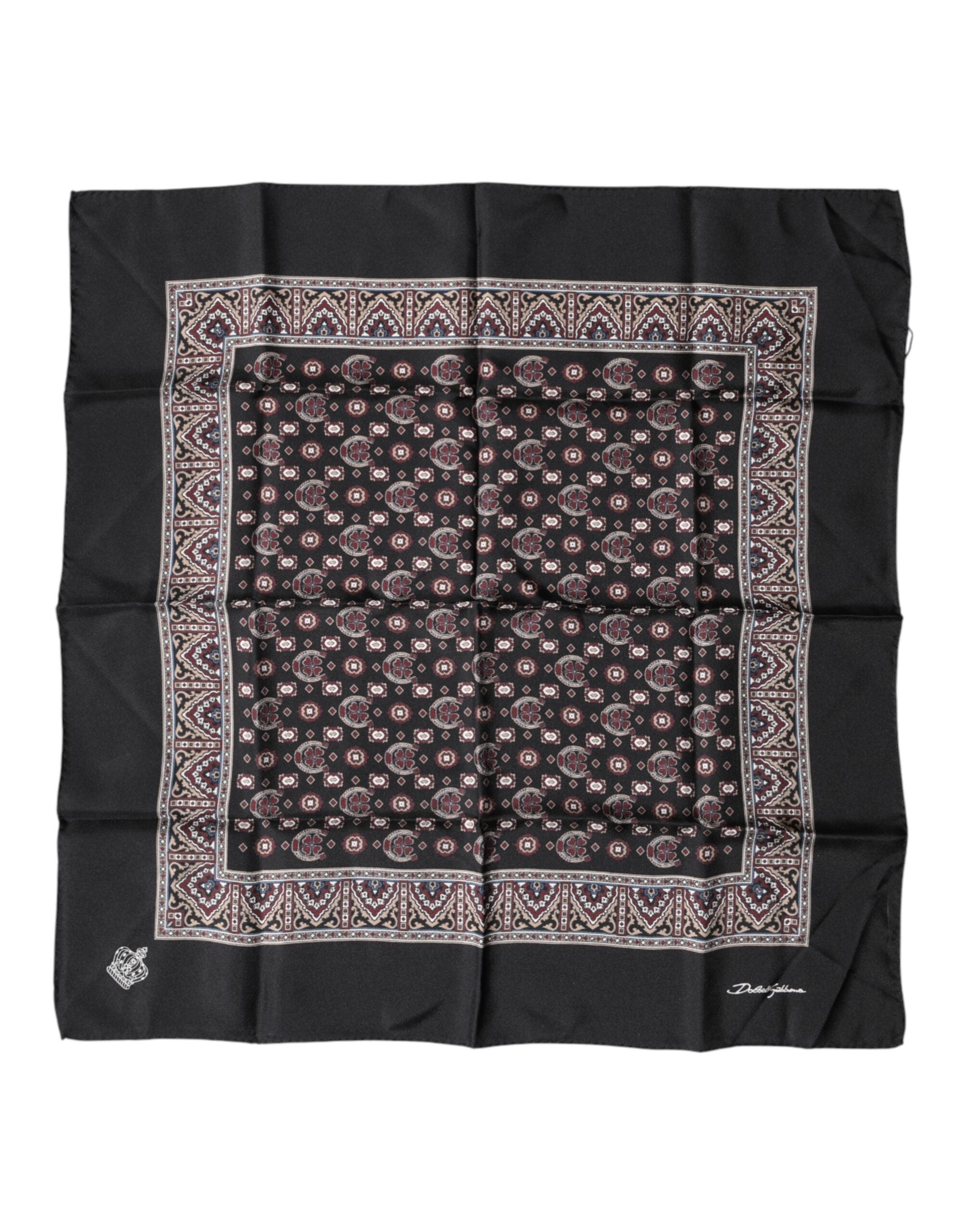 Dolce & Gabbana Multicolor Patterned Men Square Foulard Scarf