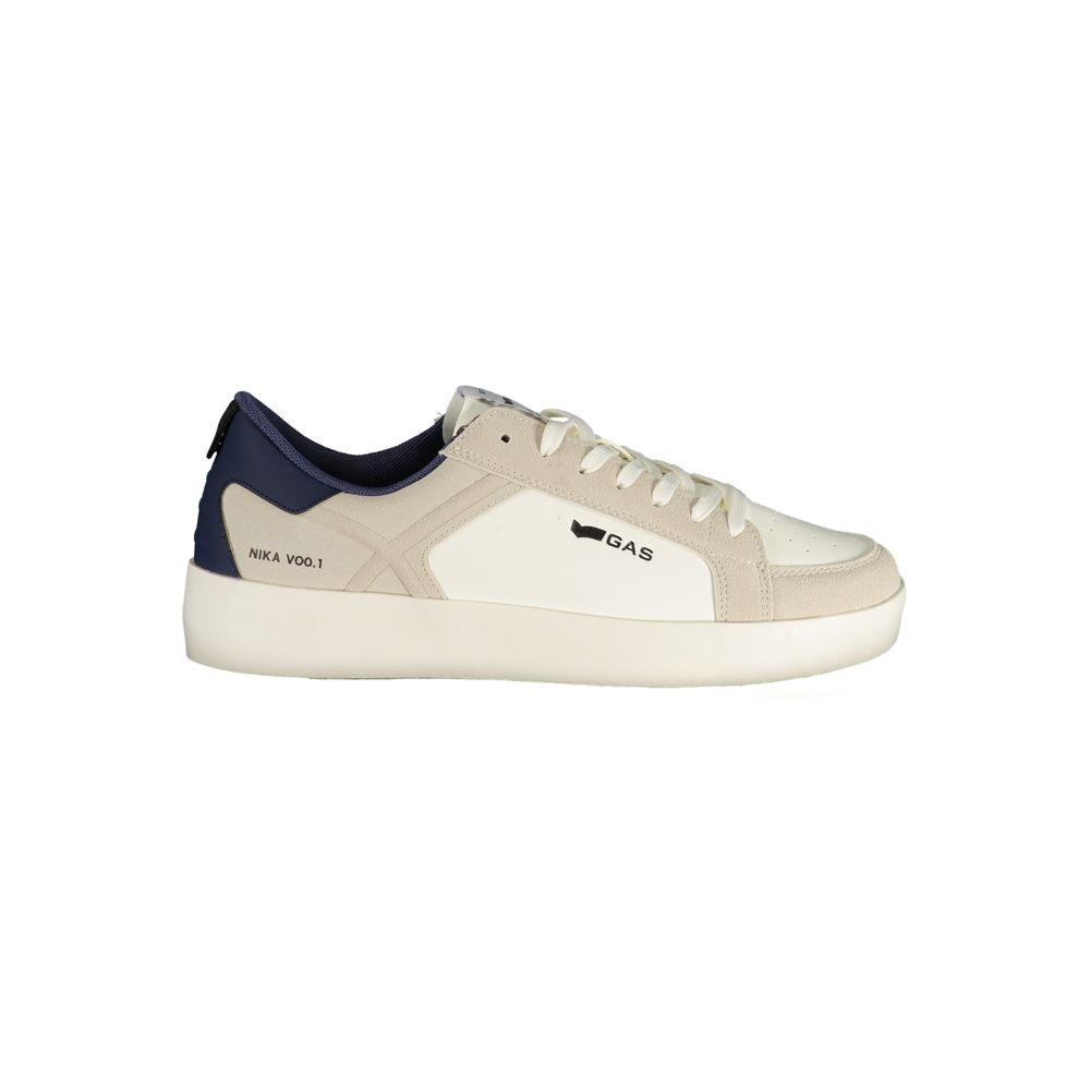 Gas White Polyurethane Mens Sneaker