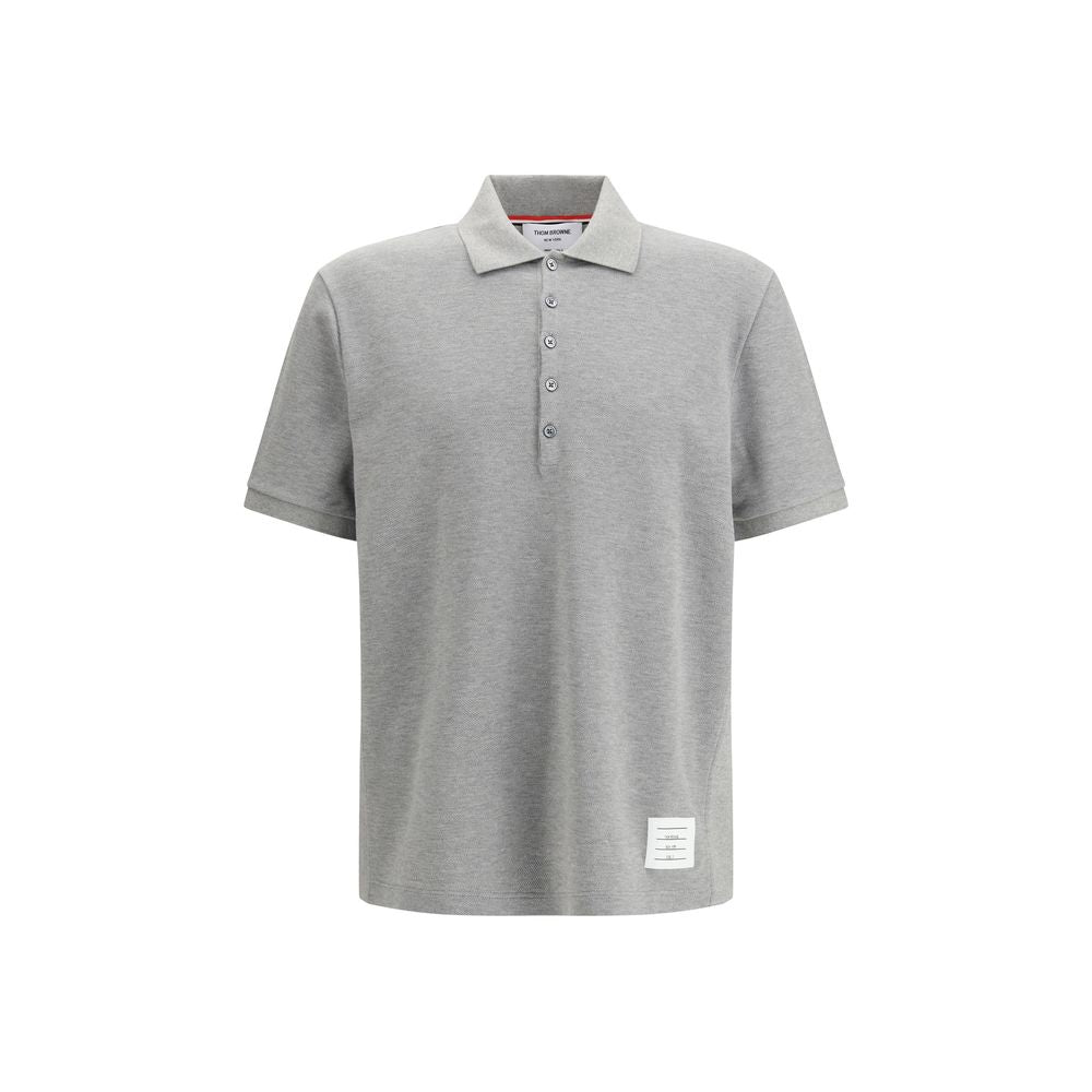 Thom Browne Gray Cotton Polo Shirt