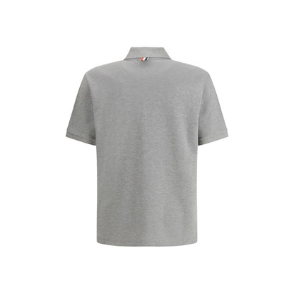 Thom Browne Gray Cotton Polo Shirt