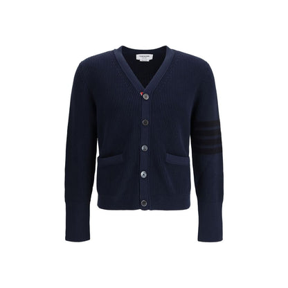 Thom Browne Blue Cotton Cardigan