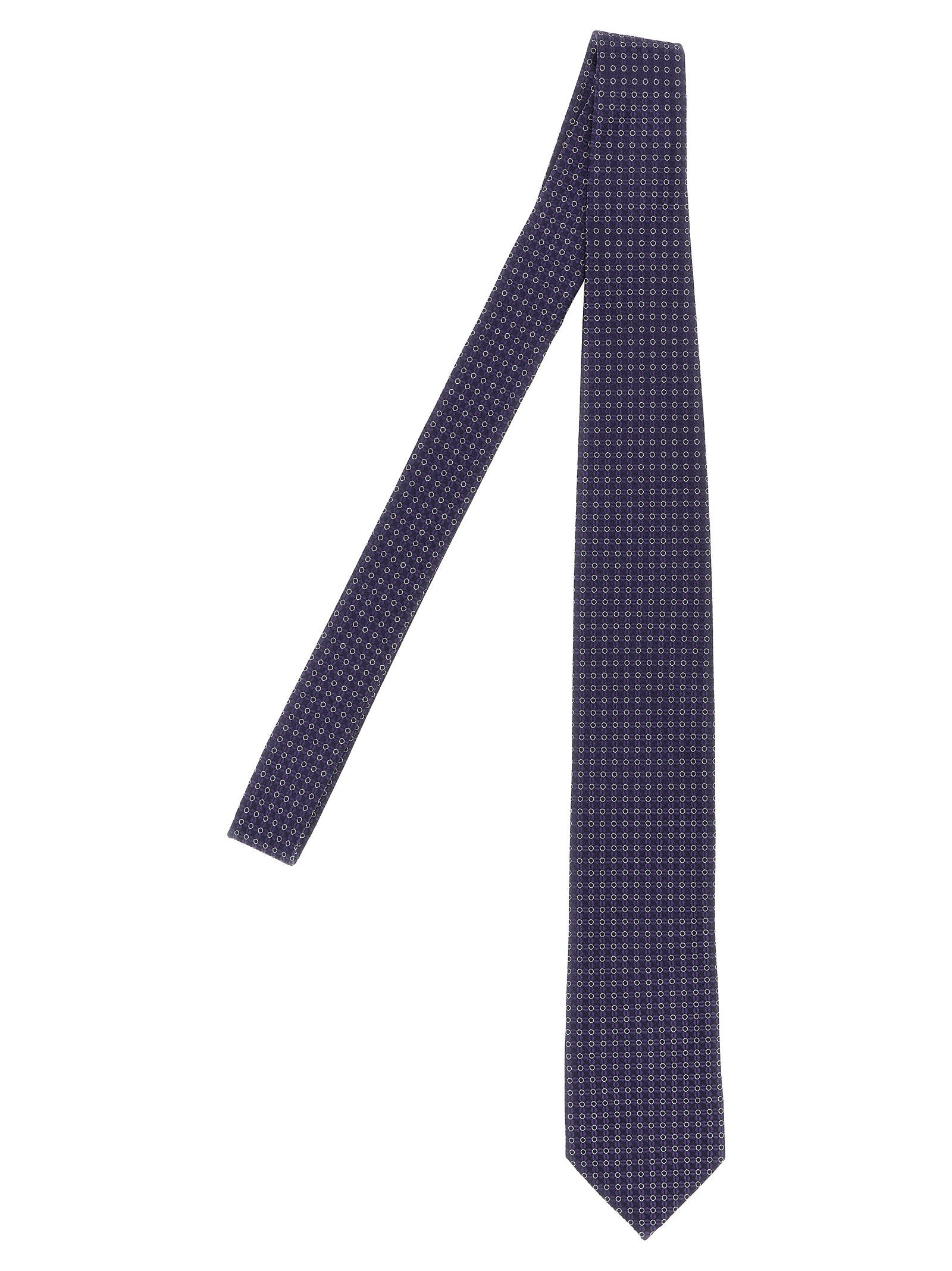 Pal Zileri Tie with Micro Pattern Silk Navy Blue