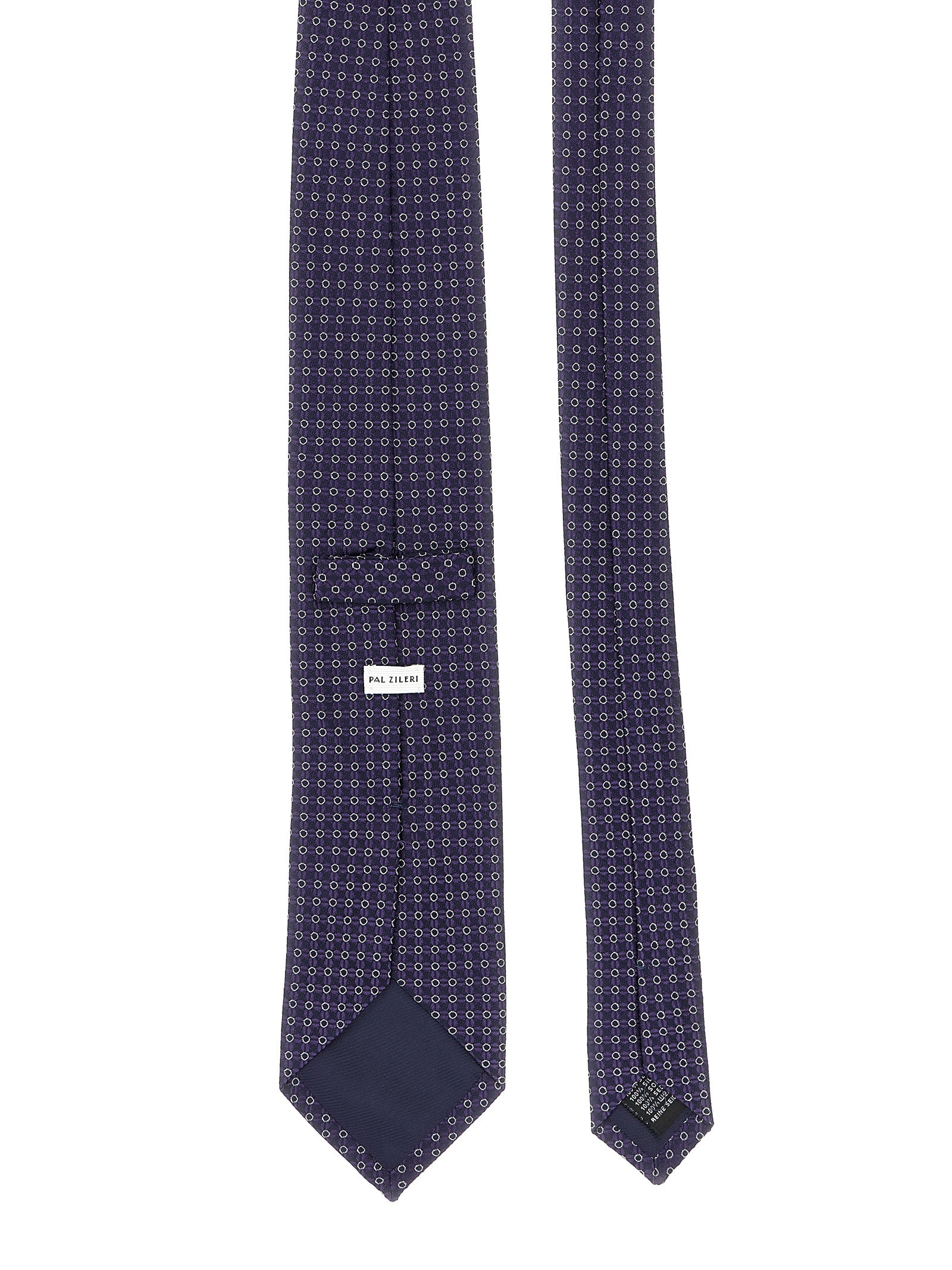 Pal Zileri Patterned Silk Jacquard Tie Blue-thumbmail-2