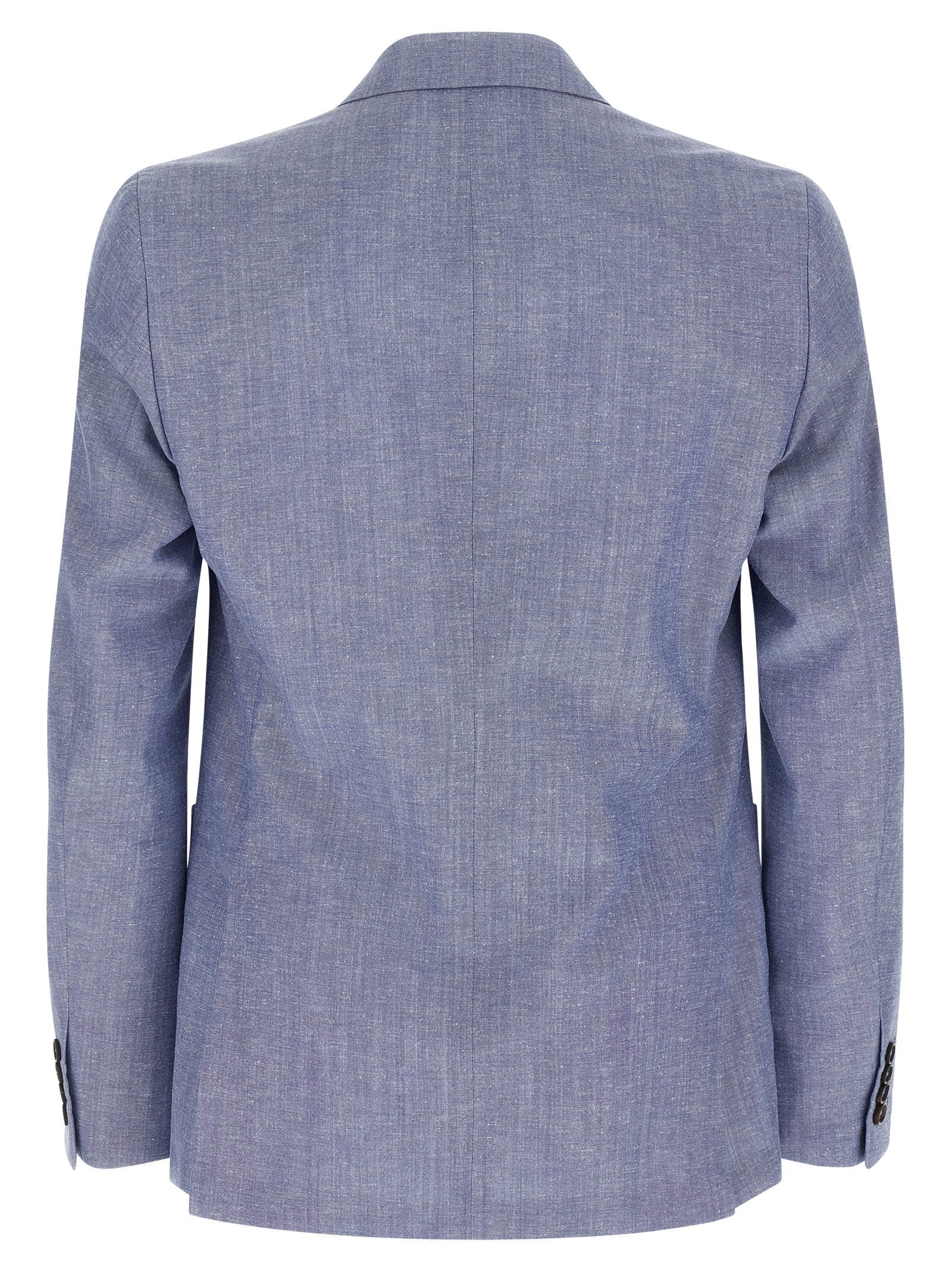 Pal Zileri Brera Unstructured Blazer Wool Silk Linen Light Blue-thumbmail-2