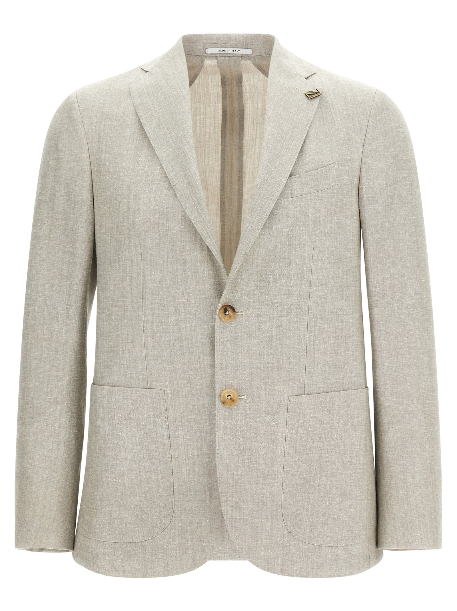 Pal Zileri Brera Unstructured Blazer Wool Cotton Linen Beige
