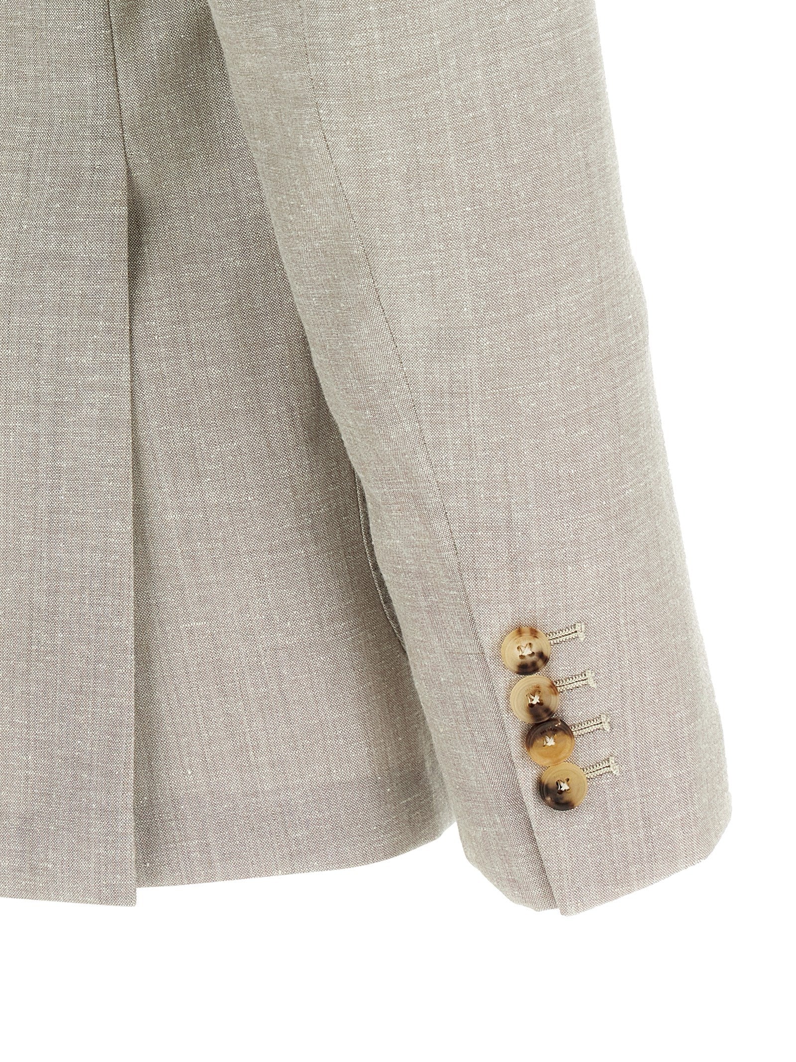 Pal Zileri Brera Unstructured Blazer Wool Cotton Linen Beige-thumbmail-4