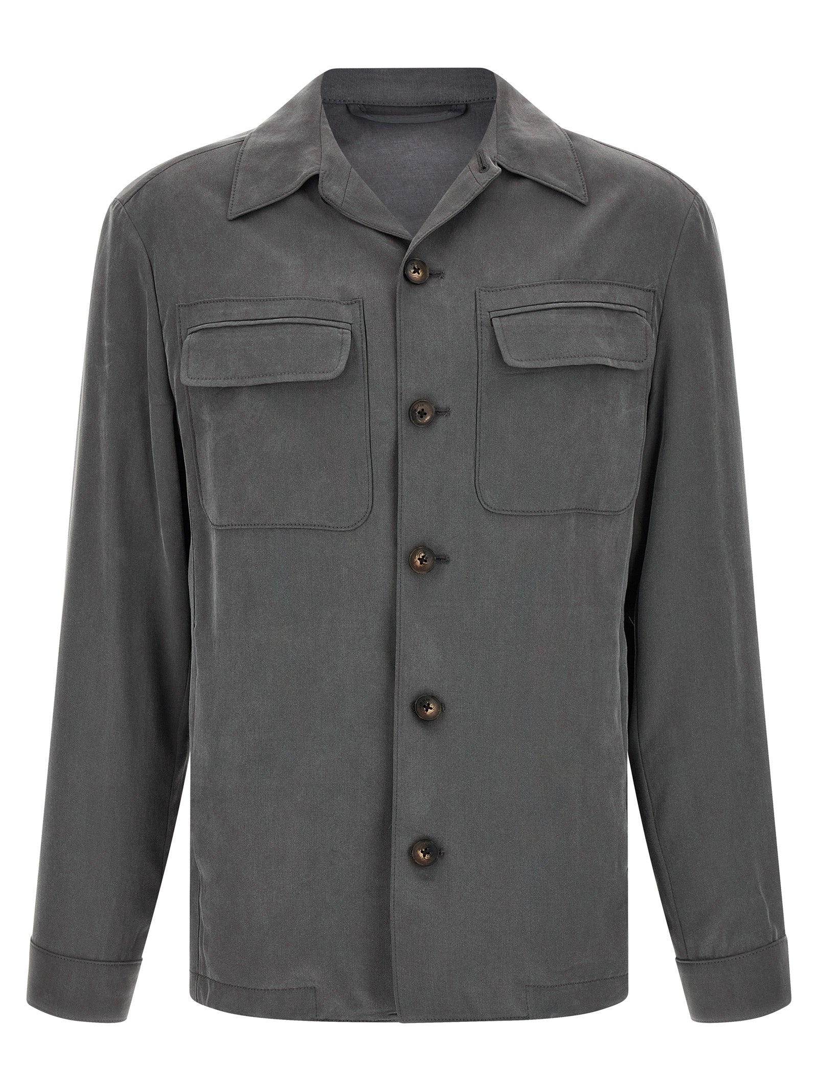 Pal Zileri Effortless Capsule Overshirt Dark Grey