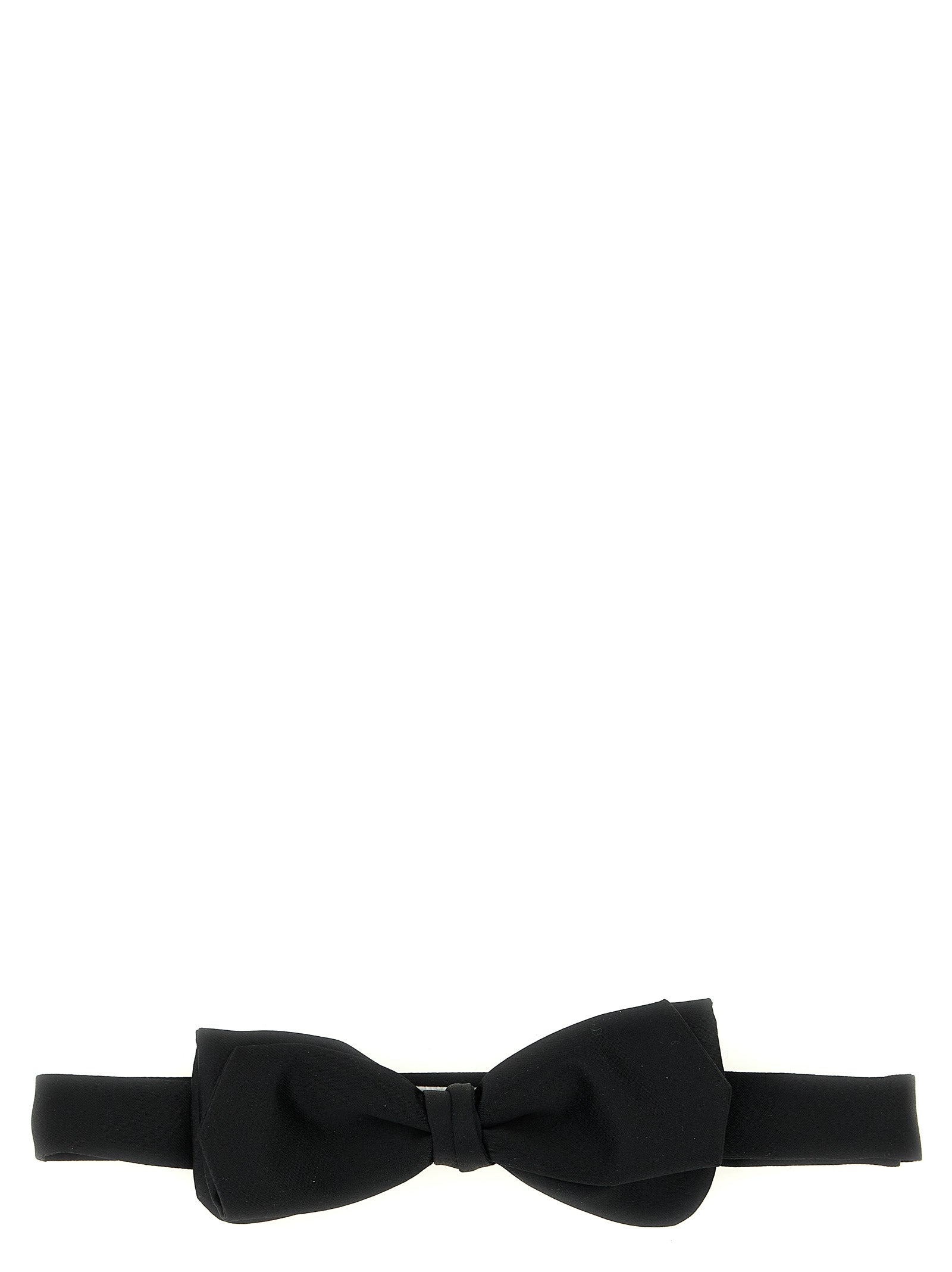 Pal Zileri Bow Tie in Silk Satin with Adjustable Closure Black Other Pal Zileri