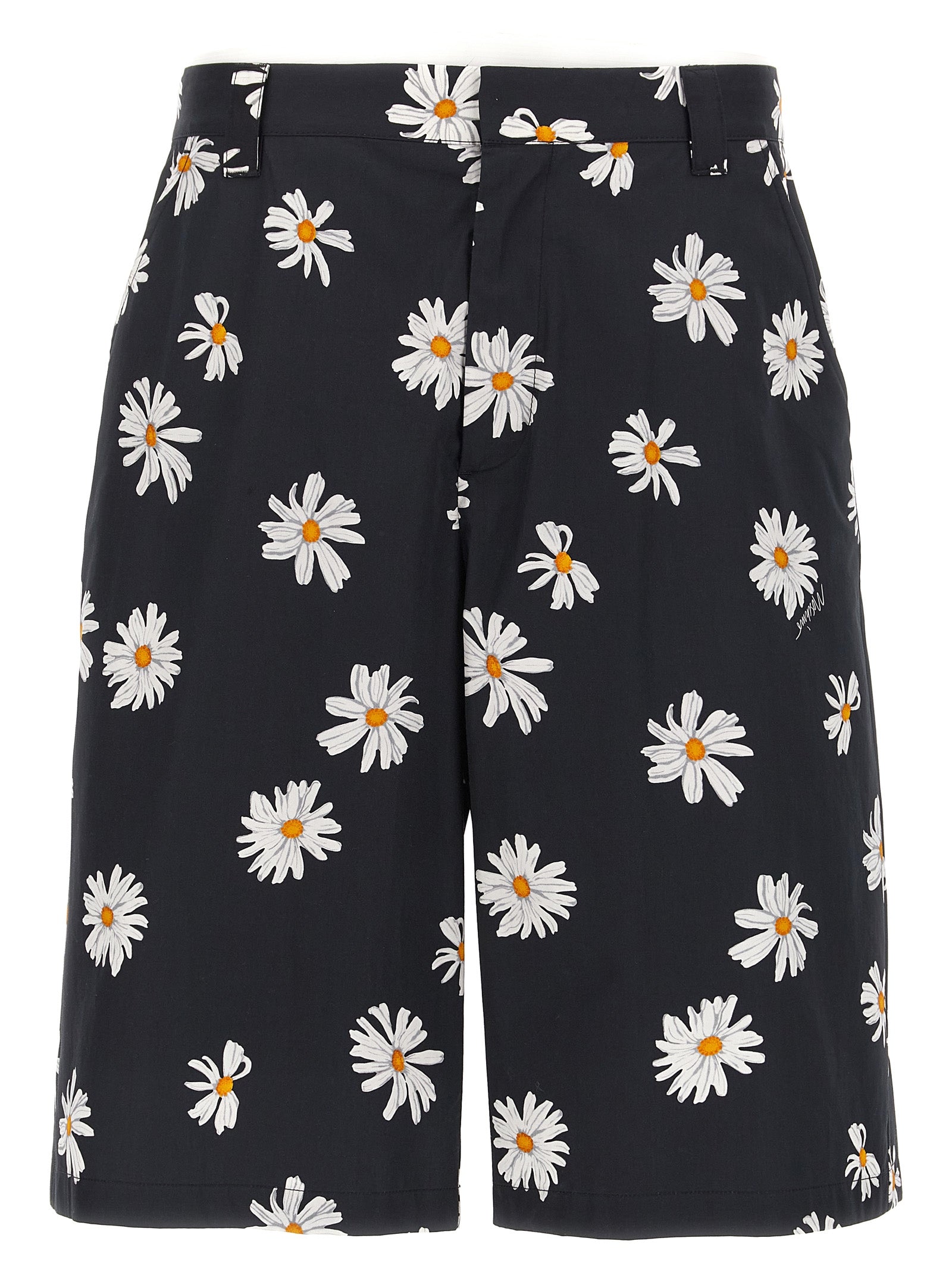 Moschino 'Margherite' Print Bermuda Shorts Black Short Trousers Moschino
