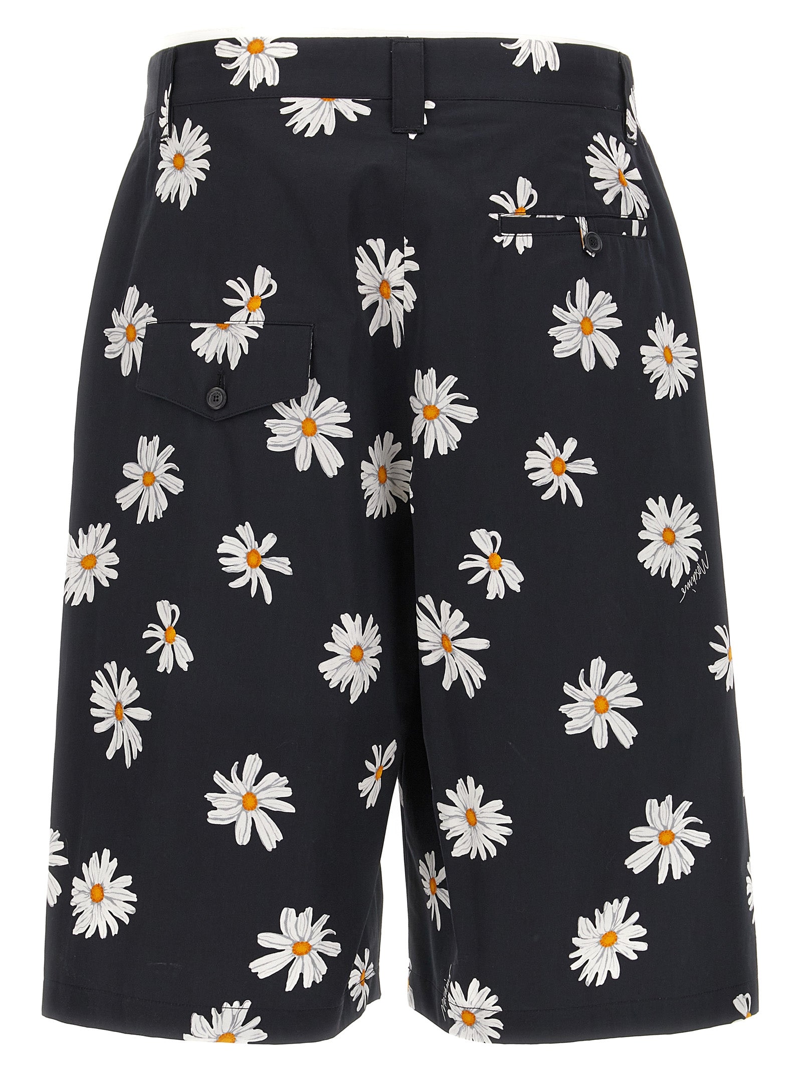 Moschino 'Margherite' Print Bermuda Shorts Black Short Trousers Moschino
