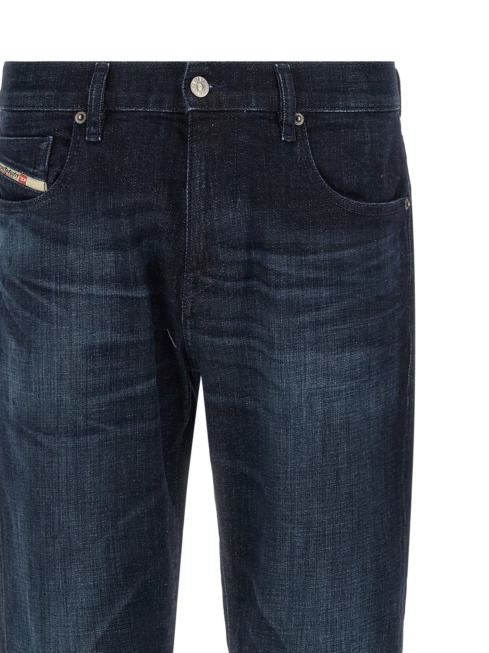 Diesel D-Strukt jeans detail van taille en vijfzakkenmodel