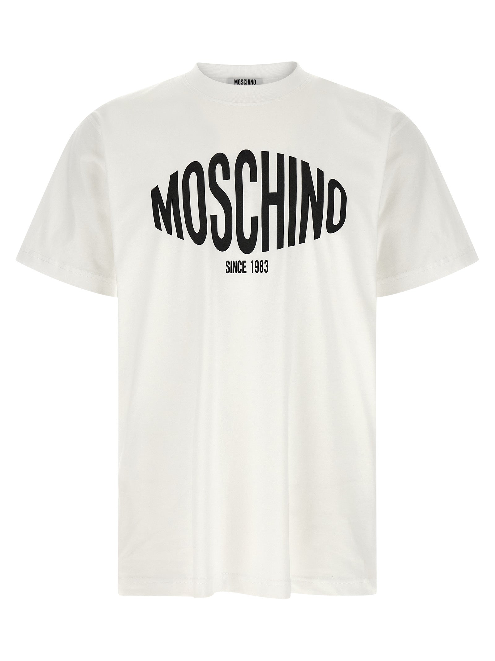 Moschino Logo T-shirt Wit Katoen Regular Fit