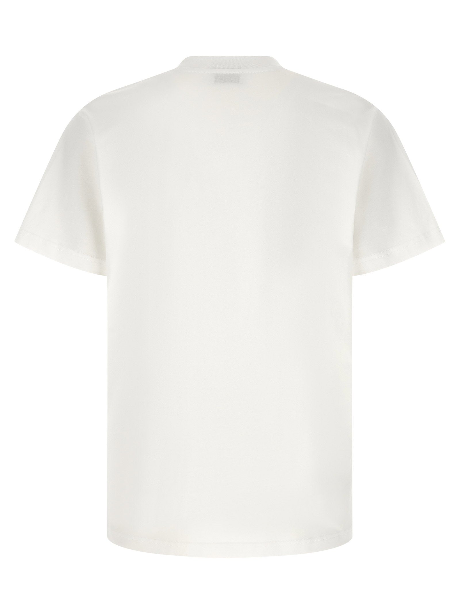 Moschino Logo T-shirt Wit Katoen Regular Fit Topwear Moschino