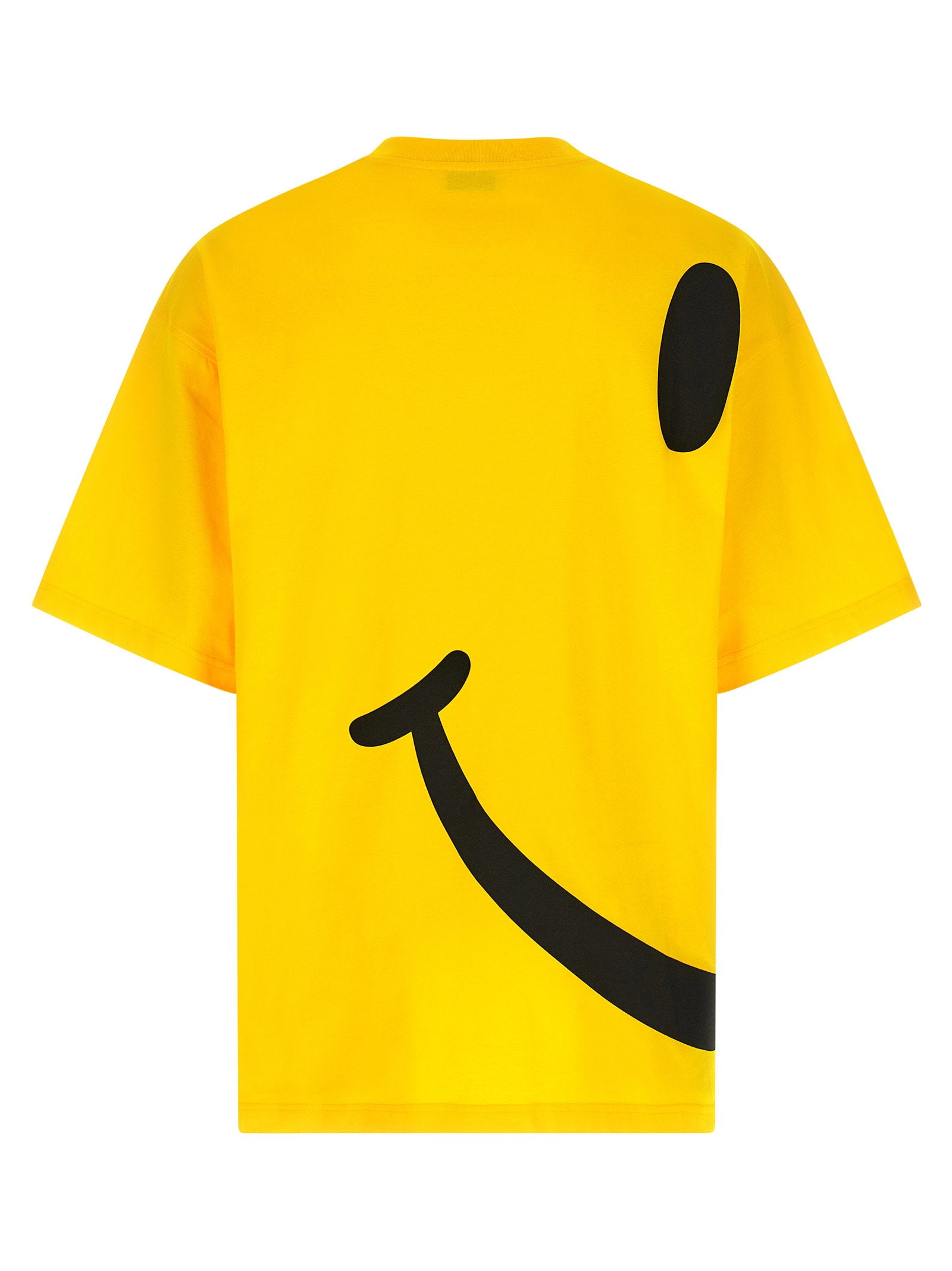 Moschino Smiley Biologisch Katoenen T-shirt Geel Topwear Moschino