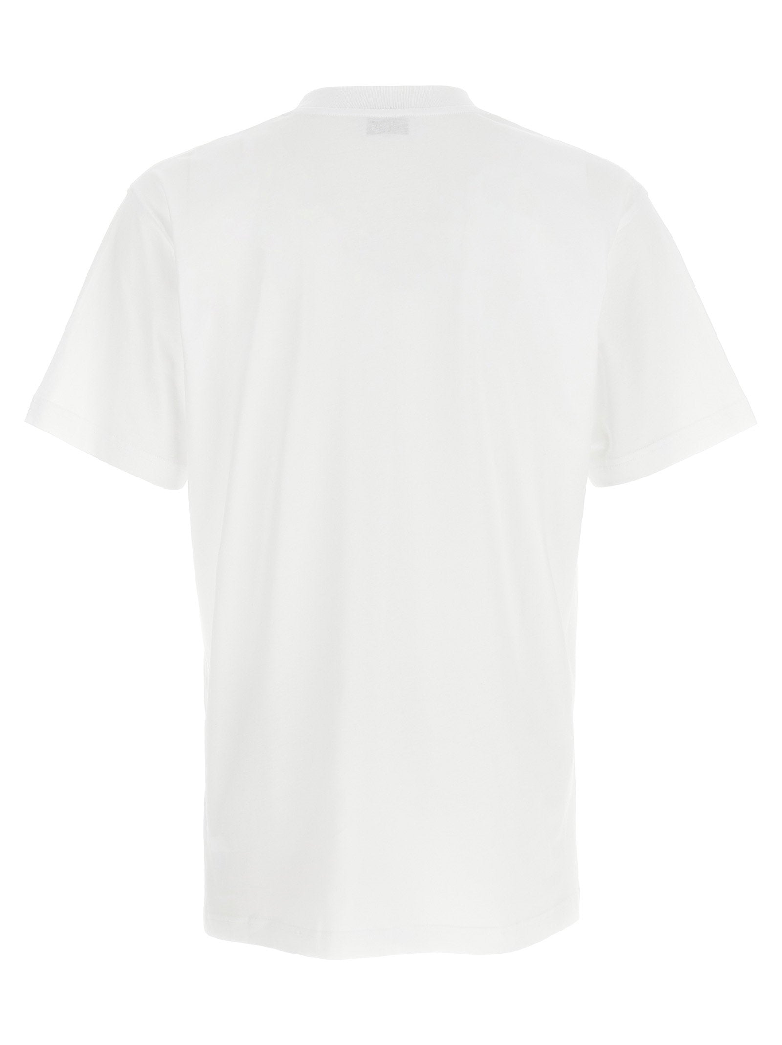 Moschino Logo Print Katoenen T-shirt Wit Topwear Moschino