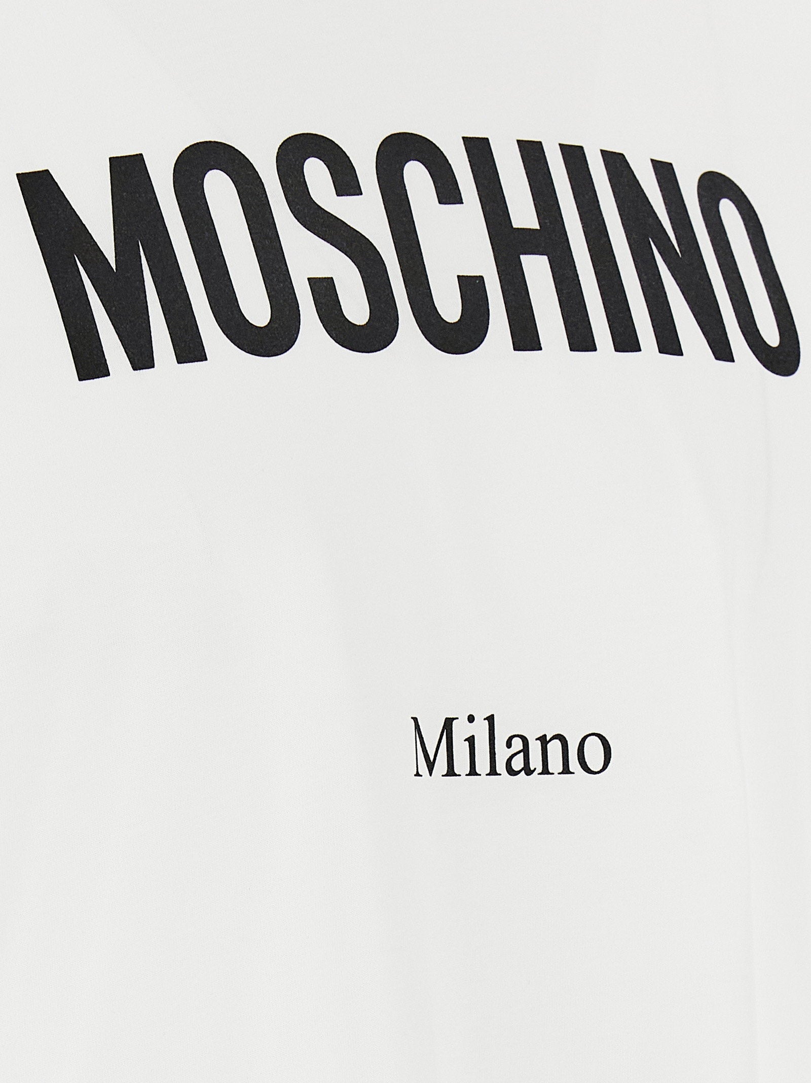 Moschino Logo Print Katoenen T-shirt Wit Topwear Moschino