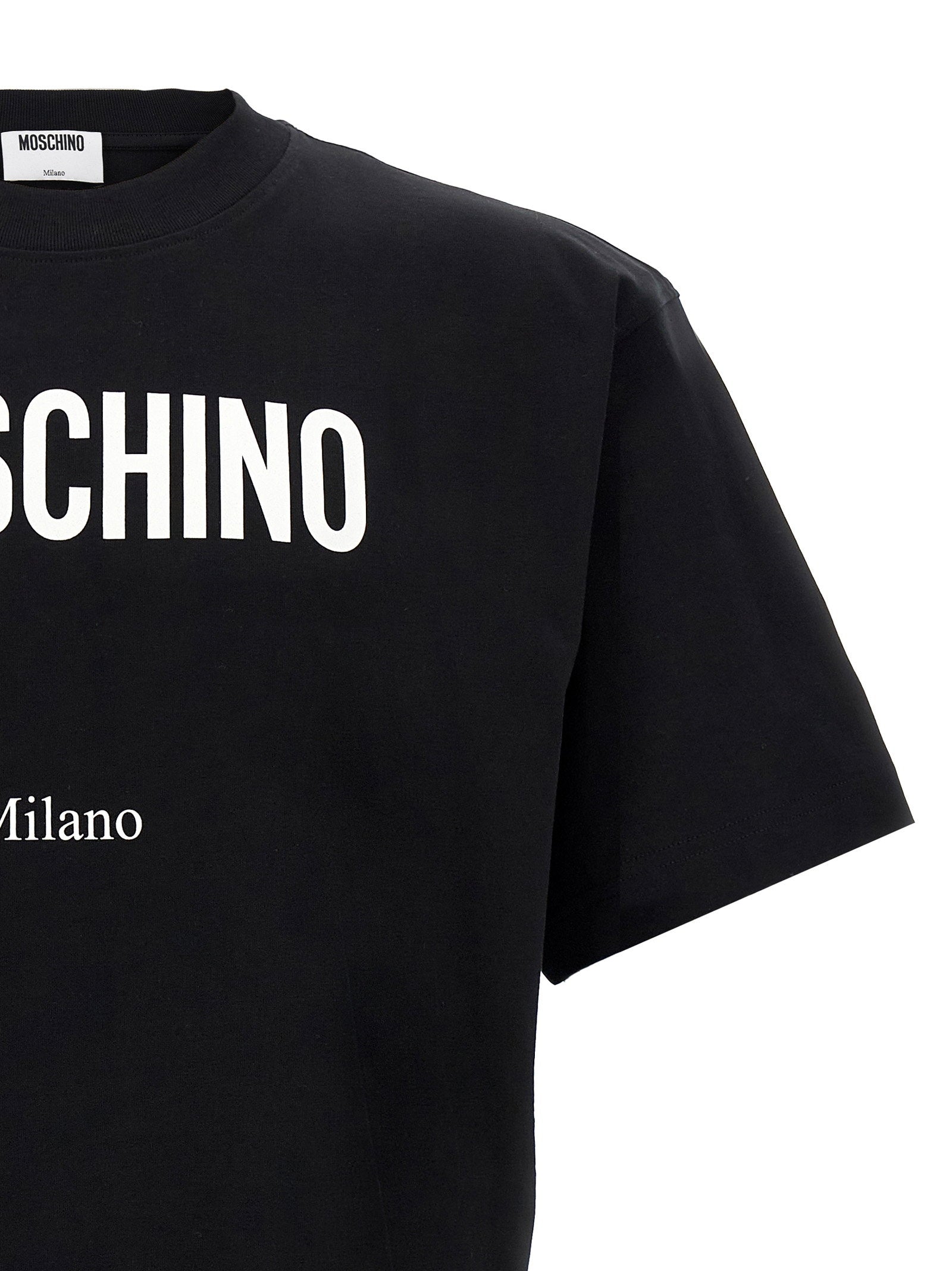 Moschino Couture Logo Print Katoenen T-shirt Wit Topwear Moschino