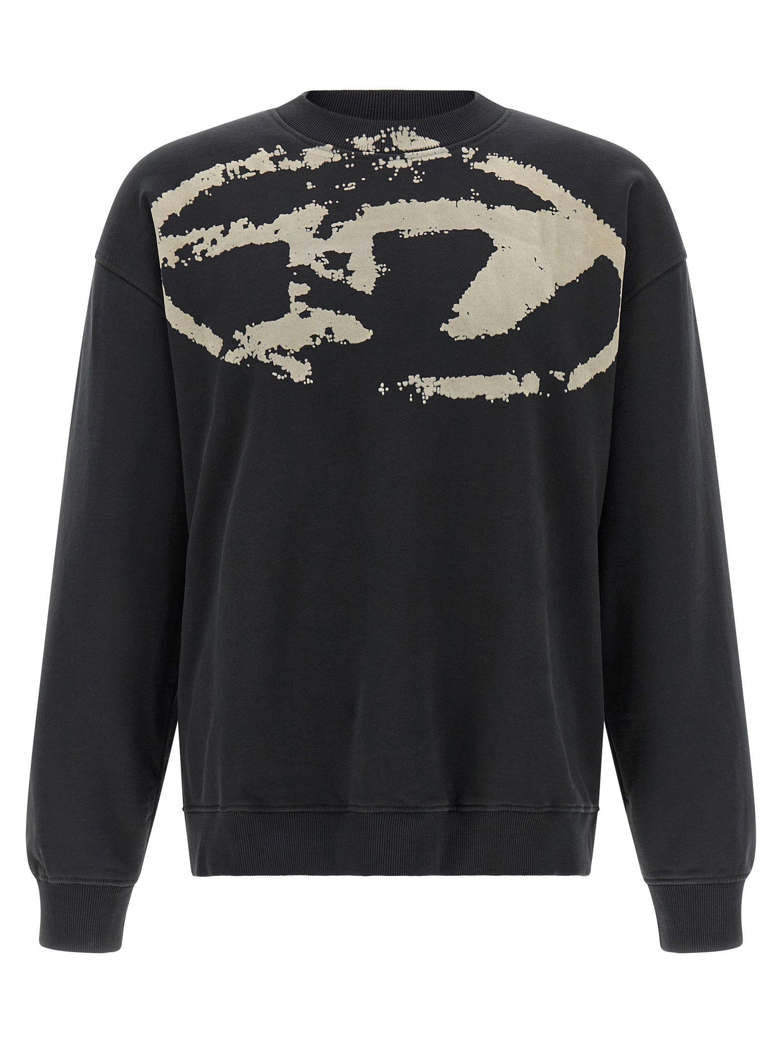 Diesel S-Boxt-N5 Sweatshirt Gewassen Zwart Sweatshirts Diesel