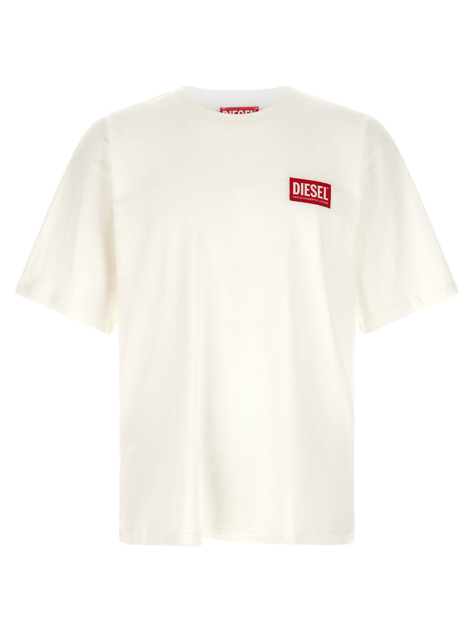 Diesel T-Boxt-Lab T-shirt met Logopatch Wit T-shirts Diesel