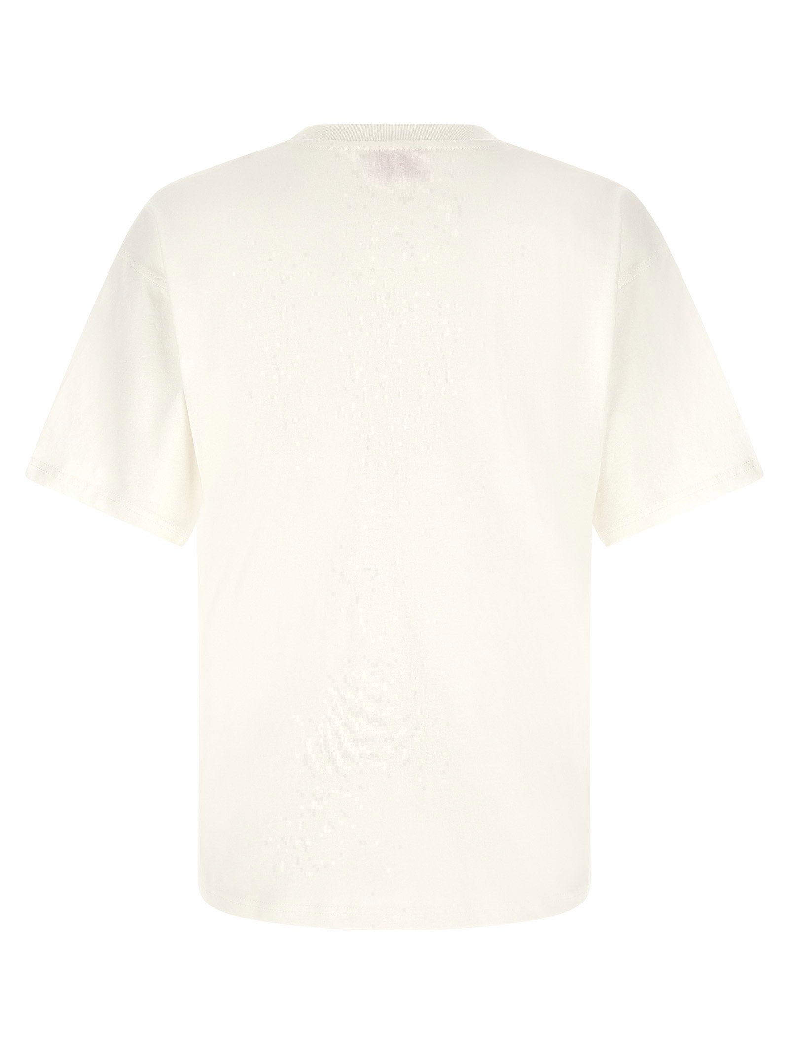 Diesel T-Boxt-Lab T-shirt wit, close-up van het jacquard logopatch