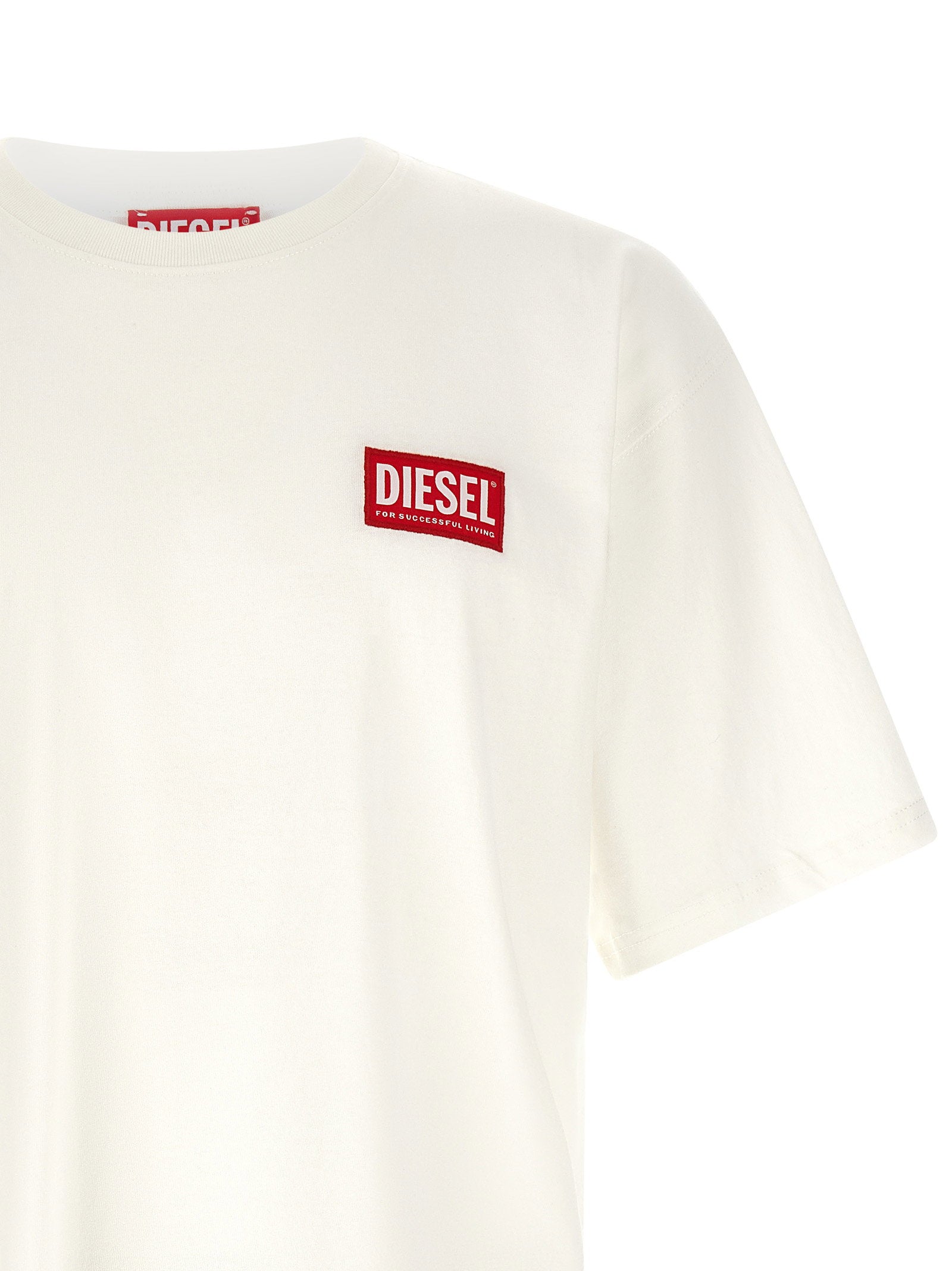 Diesel T-Boxt-Lab T-shirt wit, achteraanzicht