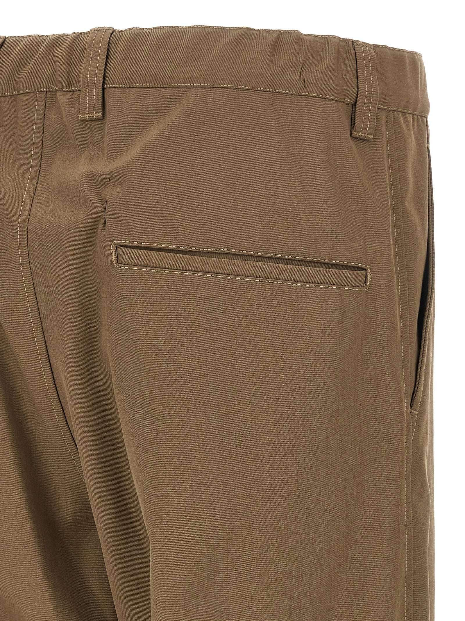 Maison Mihara Yasuhiro Mix Layered Wol Gabardine Pantalon Bruin-thumbmail-4