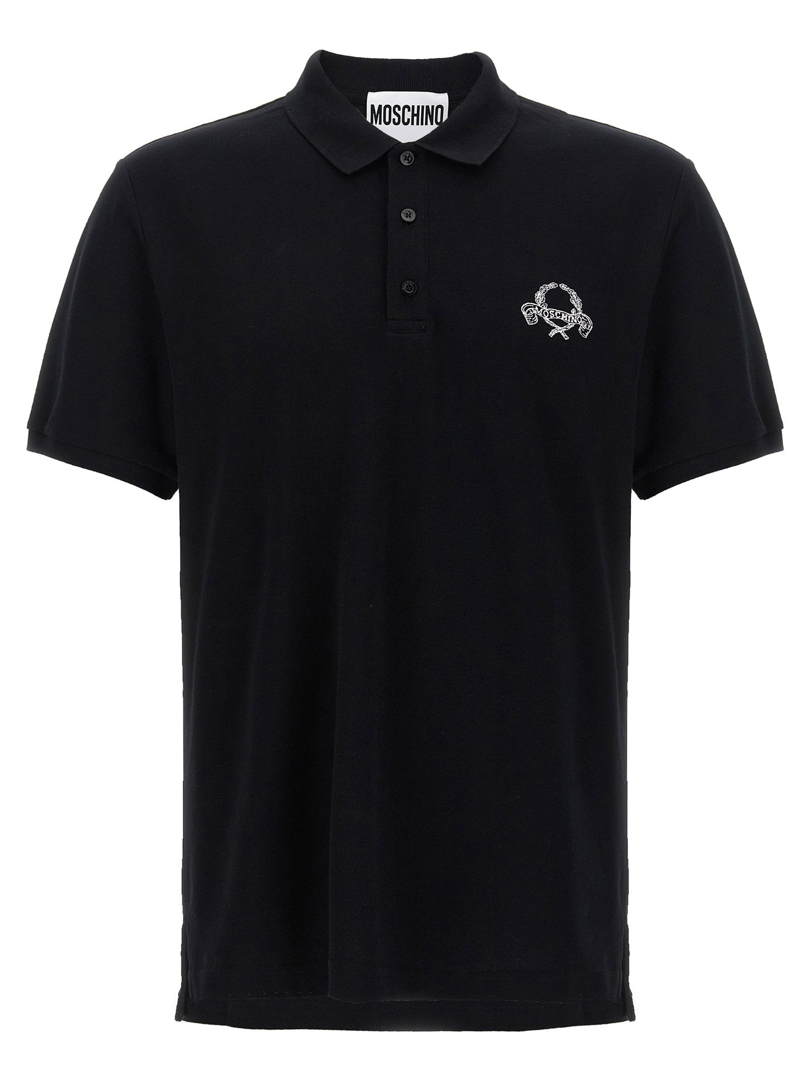 Moschino Polo met Logoborduring Zwart Polo's Moschino