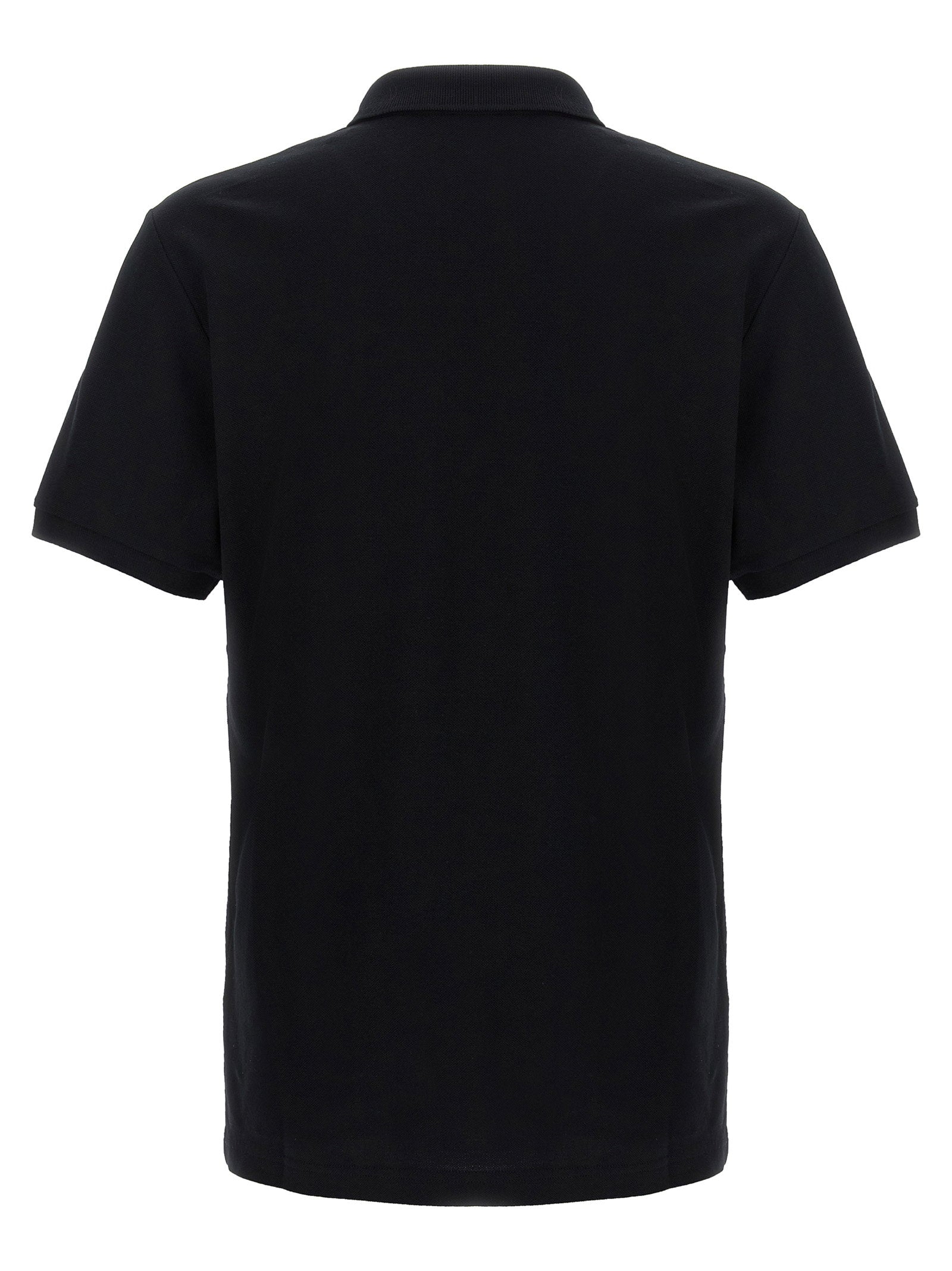 Moschino Piqué Polo met Lauwerkransborduring Zwart-thumbmail-2