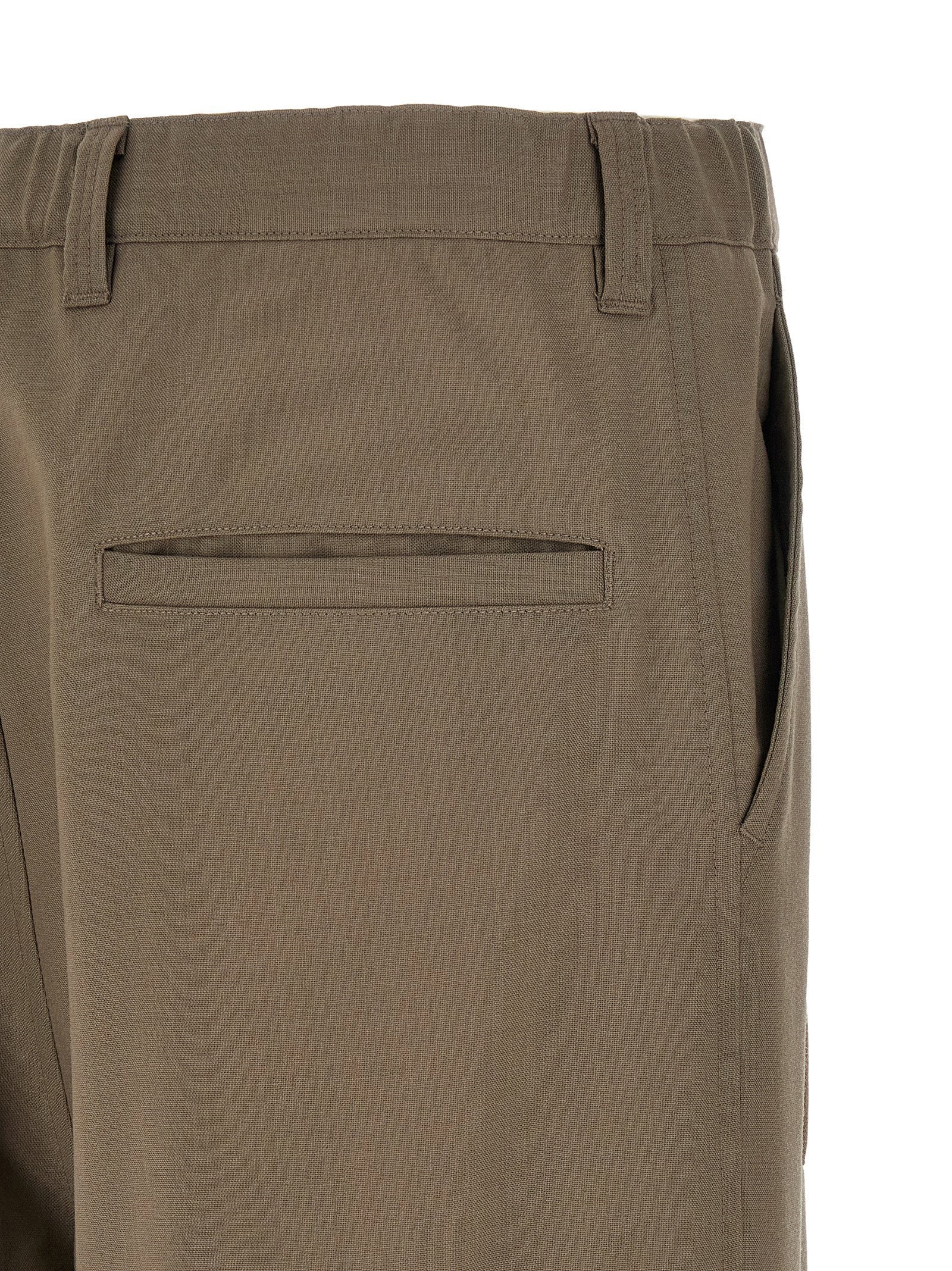 Maison Mihara Yasuhiro Repaired Wool Patchwork Pants Beige Trousers Maison Mihara Yasuhiro